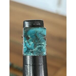 Vintage Navajo CJ Butler‎ Sterling Turquoise Ring Size 5-5.5